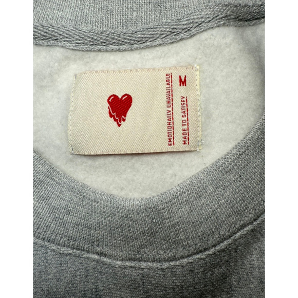 Emotionally Unavailable Medium Graphic Crewneck Sweatshirt - Picture 5 of 5